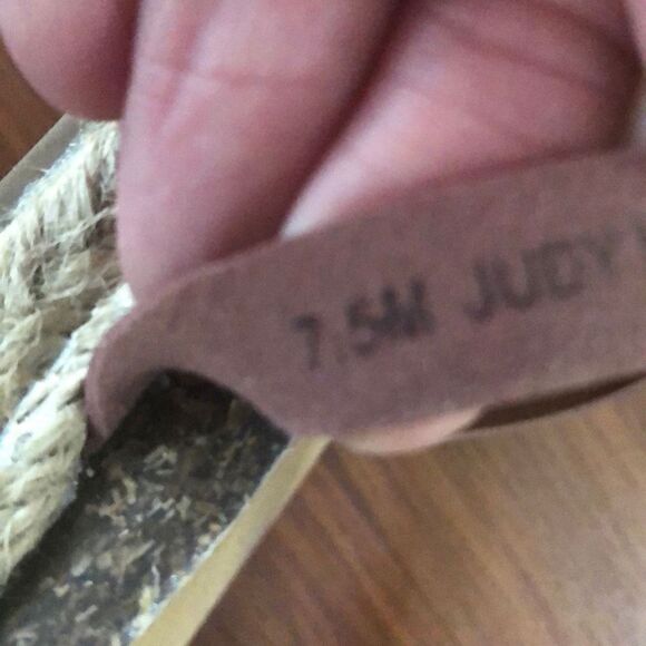 Esprit Brown leather strappy sandals with jute, 7.5. - Picture 7 of 7